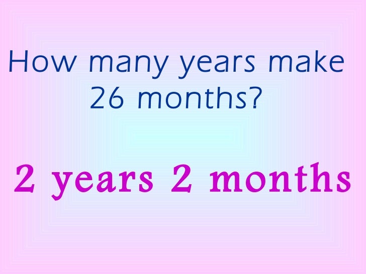 Days and months